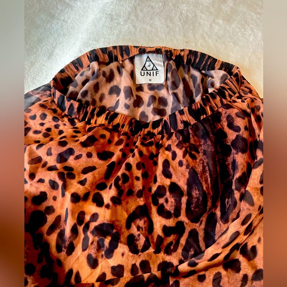 Cheetah print high low skirt